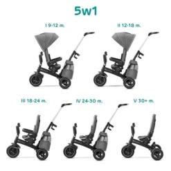 Tricycle EASYTWIST Platinum Grey - KINDERKRAFT -Produits Pour Bébé 59025339144872028229
