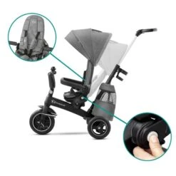 Tricycle EASYTWIST Platinum Grey - KINDERKRAFT -Produits Pour Bébé 59025339144872028929