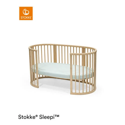 Drap Housse Sleepi Pois Sauge - STOKKE 3 Drap Housse Sleepi Pois Sauge - STOKKE – Image 3