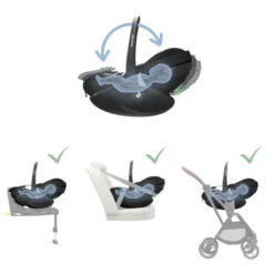 Maxi-Cosi Poussette DUO Leona 2 Pebble 360 PRO Black - MAXI COSI -Produits Pour Bébé 8712930184553 2