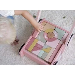 Chariot à Blocs Fleurs Rose - LITTLE DUTCH -Produits Pour Bébé 87132917702012028629