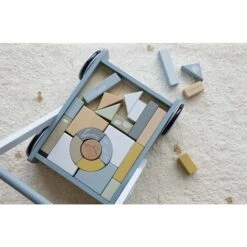 Chariot à Blocs Océan Bleu - LITTLE DUTCH -Produits Pour Bébé 87132917702182028629