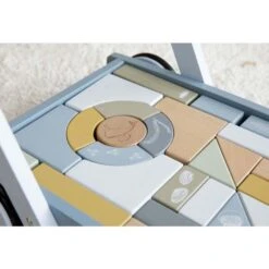 Chariot à Blocs Océan Bleu - LITTLE DUTCH -Produits Pour Bébé 87132917702182028729