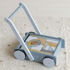 Chariot à Blocs Océan Bleu - LITTLE DUTCH -Produits Pour Bébé 87132917702182028829
