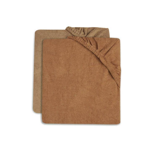 Lot De 2 Housses Matelas à Langer Éponge 50x70cm Caramel/Biscuit - JOLLEIN 1 Lot De 2 Housses Matelas à Langer Éponge 50x70cm Caramel/Biscuit - JOLLEIN