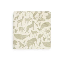 Drap-housse Jersey 70x140 Cm Animals Olive Green - JOLLEIN -Produits Pour Bébé 8717329376410 1 0002