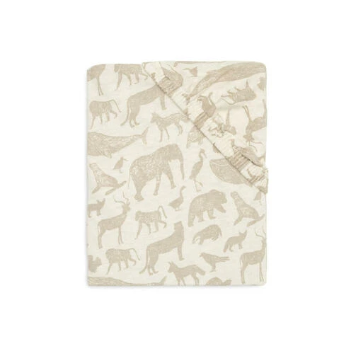 Drap-housse Jersey 70x140 Cm Animals Nougat - JOLLEIN 2 Drap-housse Jersey 70x140 Cm Animals Nougat - JOLLEIN – Image 2