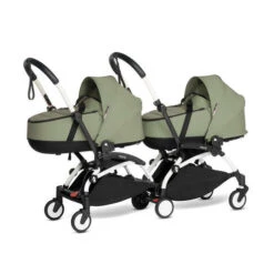 Poussette YOYO² + CONNECT Pack 6+ Olive / Cadre Blanc - BABYZEN -Produits Pour Bébé YOYO20connect20 20YOYO20220 203 420TWIN20BASSINET20 20WHITE20FRAME20 20OLIVE20 20WEB