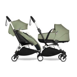 Chancelière Olive YOYO - BABYZEN -Produits Pour Bébé YOYO20connect20 20YOYO20220 20PROFILE20SIBLING20BASSINET2062B20 20WHITE20FRAME20 20FOOTMUFF20 20OLIVE20 20WEB