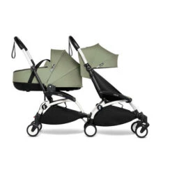 Poussette YOYO² + CONNECT Pack 6+ Olive / Cadre Blanc - BABYZEN -Produits Pour Bébé YOYO20connect20 20YOYO20220 20PROFILE20SIBLING20BASSINET2062B20 20WHITE20FRAME20 20OLIVE20 20WEB.2028129
