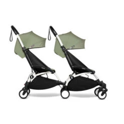Chancelière Olive YOYO - BABYZEN -Produits Pour Bébé YOYO20connect20 20YOYO20220 20PROFILE20TWIN2062B20 20WHITE20FRAME20 20OLIVE20 20WEB